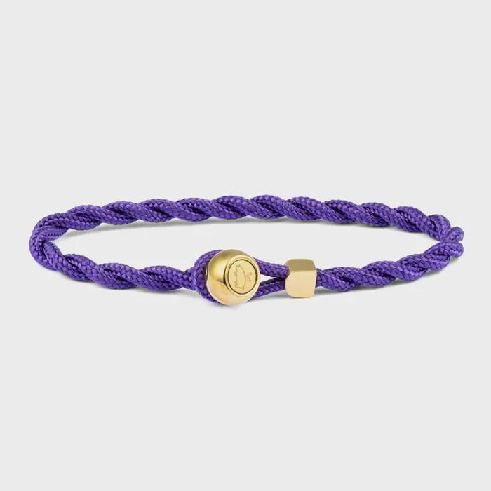 (Women's) Easy Ed Bracelet - Royal Purple X Gold