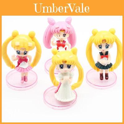 Sailor Moon Mini-Figuren 4er-Set Perfekt für Garten- und Puppenhaus-Dekoration