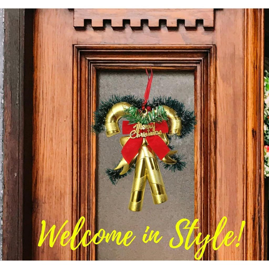 (1 Stück) Weihnachtsdekoration Kranz Wandbehang für Zuhause Haustür Wand Zimmer Weihnachtsfeier Dekorationen Frohe Weihnachten Dekoartikel