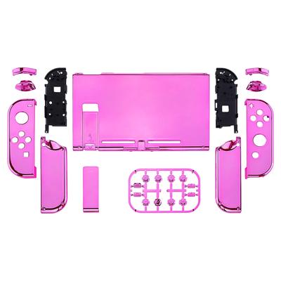 Capa de substituição personalizada DIY compatível com eXtremeRate Placa traseira de cor brilhante compatível com suporte de interruptor, alça, carcaça do controlador