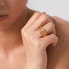 18K Gold Plated Vintage Rhinestone Adjustable Women's Ring