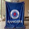 Rangers FC Weiche Flanell-Fleece-Decke Leicht Gemütlich Warm Überwurfdecke für Sofa Bett Heimdekoration