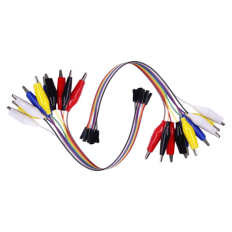 2Pieces Practical Color Coded Jumper Cables with Medium Sleeve for Electronics Experiments and Professional Applications