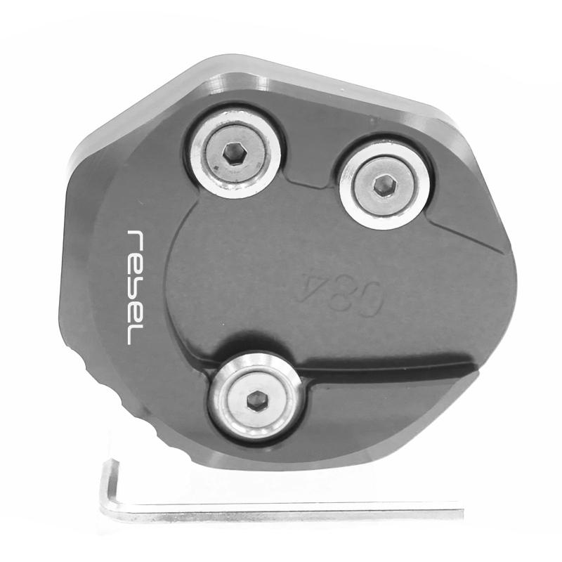 

Подставка для мотоцикла, боковая подставка для ног, удлинитель, опорная пластина для Honda Rebel CMX 500 300 CM500 CM300 REBEL500 Rebel LOGO Gray