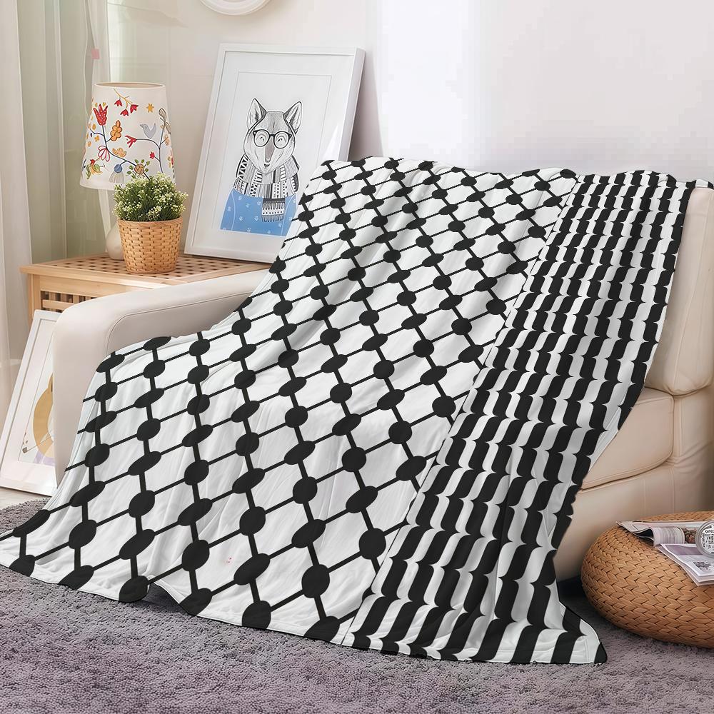 Nation flag P-palestina Blanket For Sofa Office Bed Plane Travel Sleep Read Relax Camping Soft And Warm