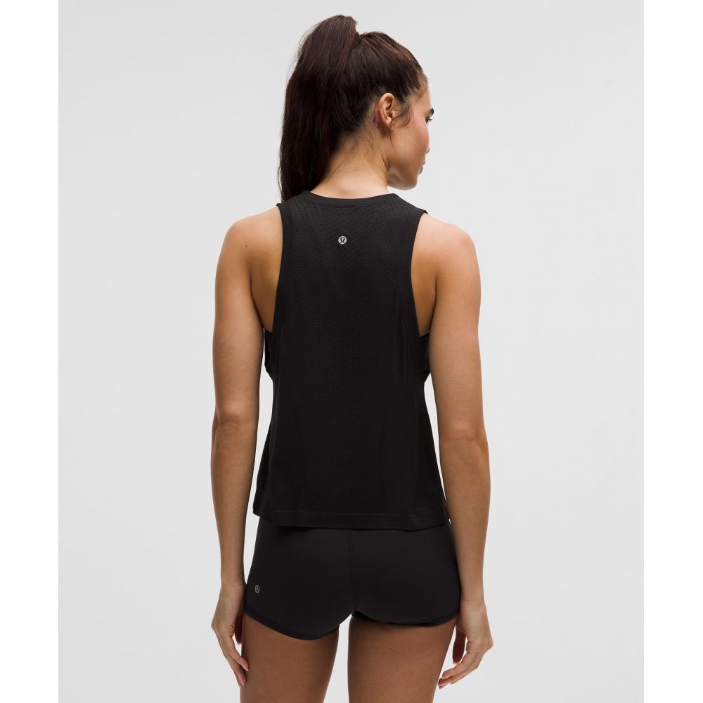 Lululemon Swiftly Open Hole V Neck Tank Top Black
