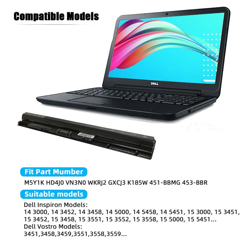 SKOWER 40Wh M5Y1K Battery For Dell Inspiron 14 3000 3451 3452 3458 3551 3558 3567 15 5000 5555 5558 5559 5759 Vostro 3458 3558