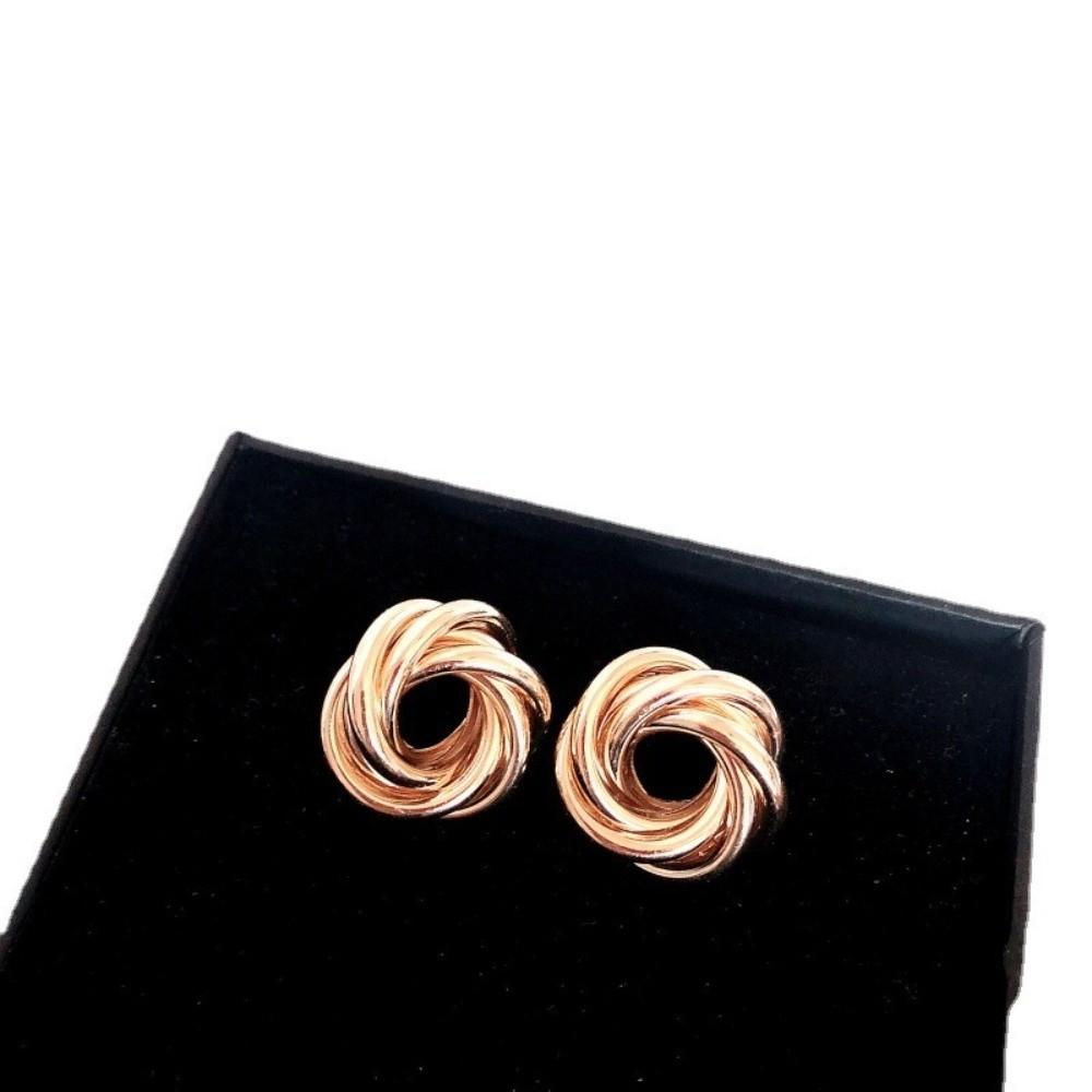 Light Luxury Irregular Earrings Fashion Jewelry Ladies Ear Studs Simple Metal Round Earrings  Party