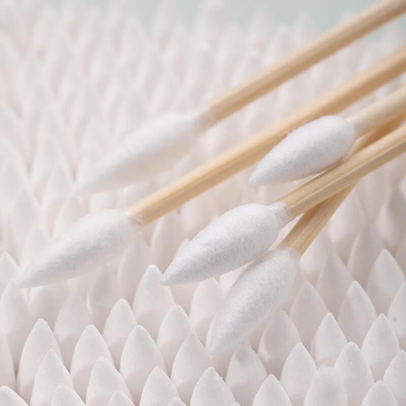 Camellia Double-Tipped Pointed Bamboo Cotton Swabs
