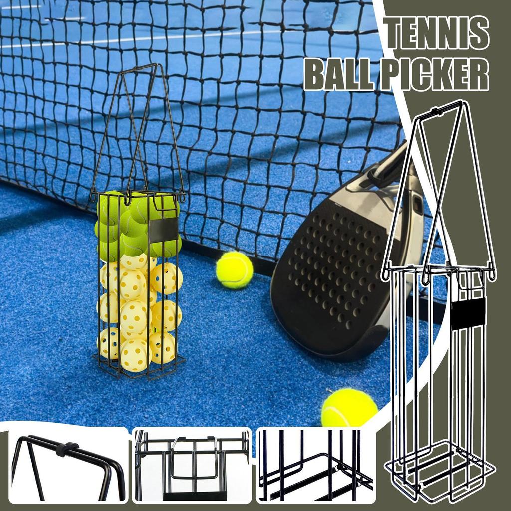 1pc Portable tennis ball picker professional fast downward pressure tennis ball picking basket convenient ball picking artifact