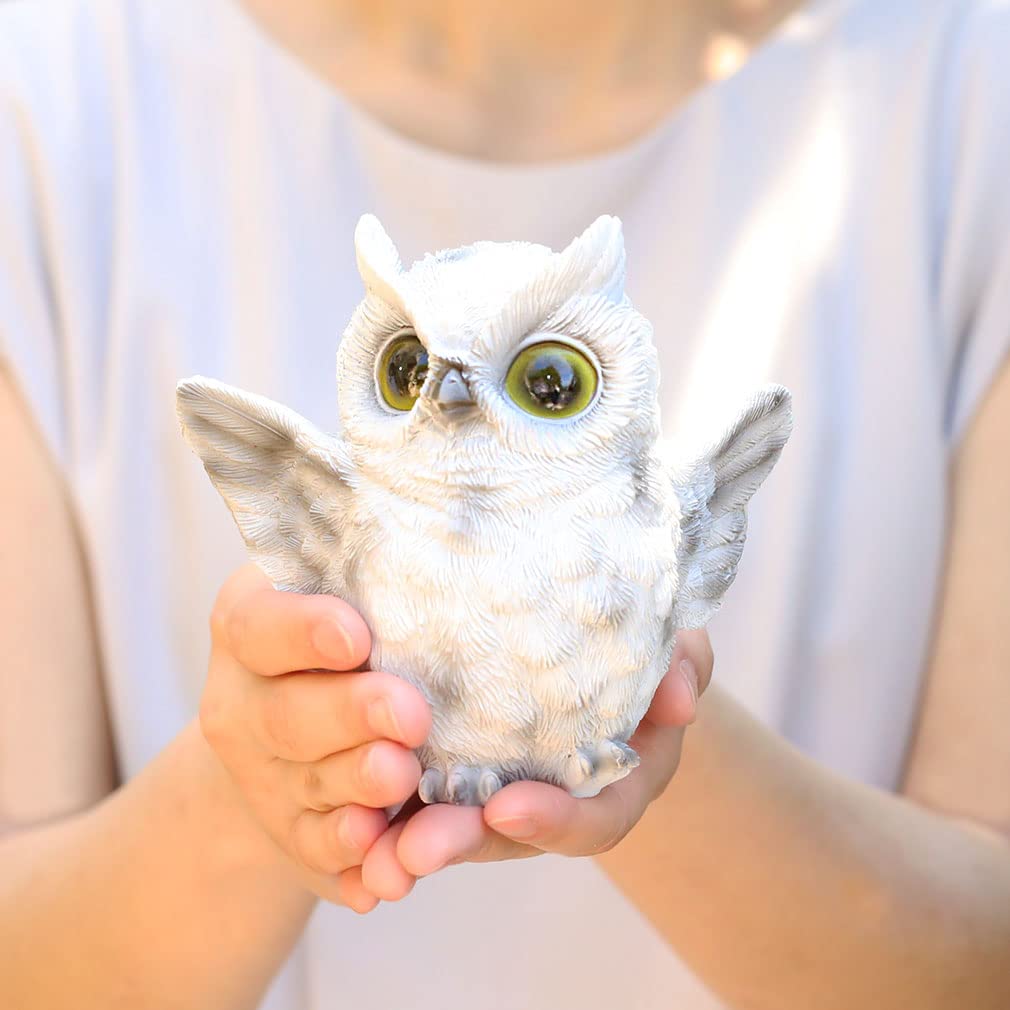 [Devalier] Mo01 Owl Figurine, Resin Owl, Perfect Gift for Birthdays (Flapping Owl Wings Lol)