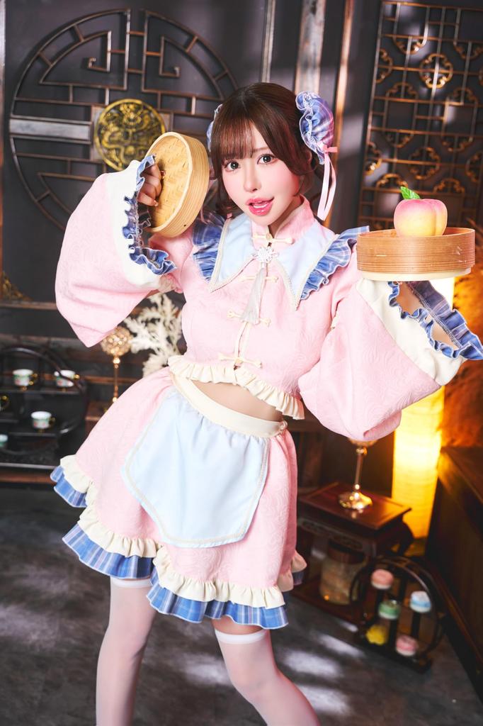 Lumipapier Cosplay Halloween Xiaomei China Pink [Clear Stone] Women's