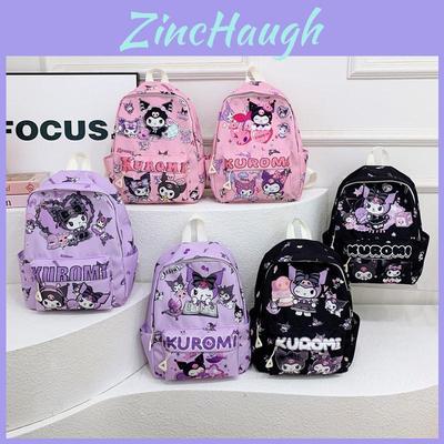 Kuromi Cartoon Pattern Kids Backpack With Breathable Nylon Material For Kindergarten Children