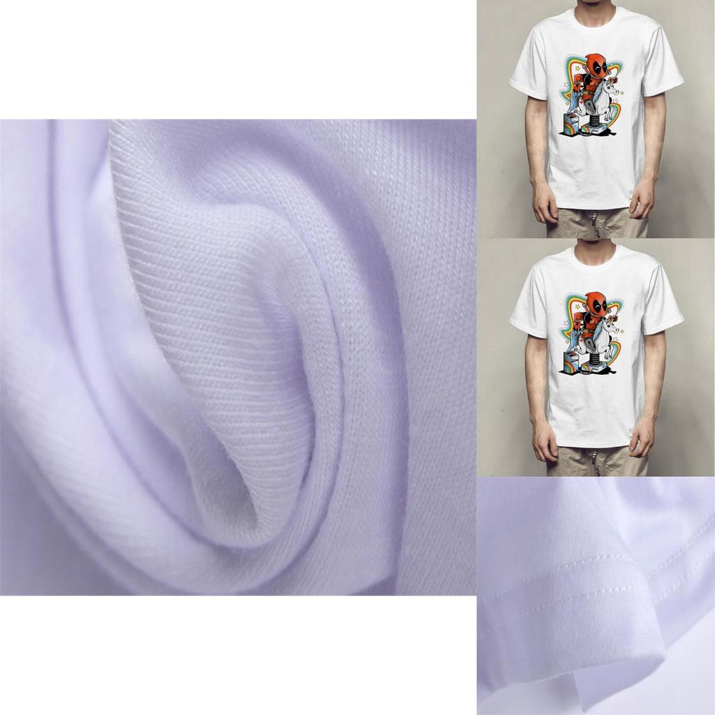 Deadpool Cartoon Horse Rainbow 3d Men Tops Tee Licorne Unicorn Anime T Shirt