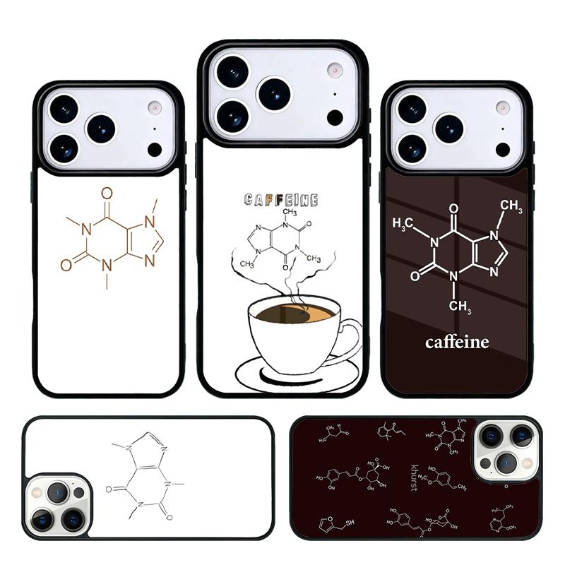 Science Chemistry Caffeine Phone Case For iPhone 17 AIR 16 Pro Max 15 14 Pro 11 12 13 Shockproof Silicone Cover