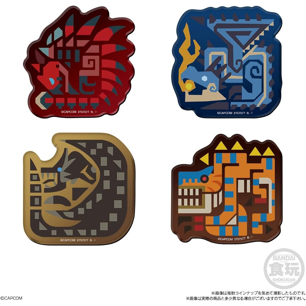 Bandai (BANDAI) Monster Hunter 20th Anniversary Chara Magnets (14 Pack) Food Toy Chewing Gum (Mon...