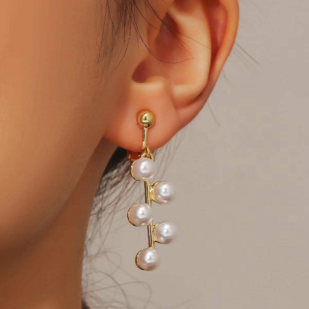 Earrings Simple Combination Metal Ear Clips No Ear Hole Premium Sense Vintage Ear Clips Trendy Earrings 2025 Lightweight Earrings for Sensitive Ears