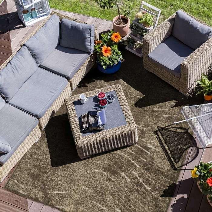 Tapis moderne salon brun 190x290