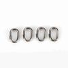 100PCS Durable Stainless Steel Fishing Split Rings 5 Sizes Silver Fishing Rings Oval Fishing Split Snap Terminal Tackle