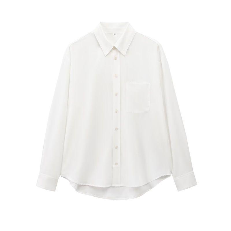 Kaslead New Arrival Women's Fashion Style Stylish Simple and Versatile Stripes Poplin Shirt 8717631