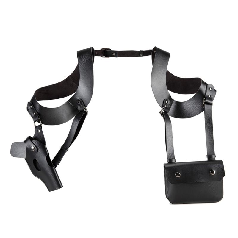 

Adjustable Shoulder Holsters Bag Practical PU Leather Film Props Holsters for Role Play and Outdoor Activities 1