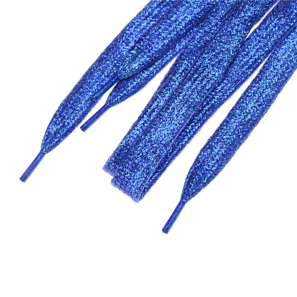 1 ks Lesklá zlatá a stříbrná nit Sportovní tenisky Plochá tkanička Šňůrky