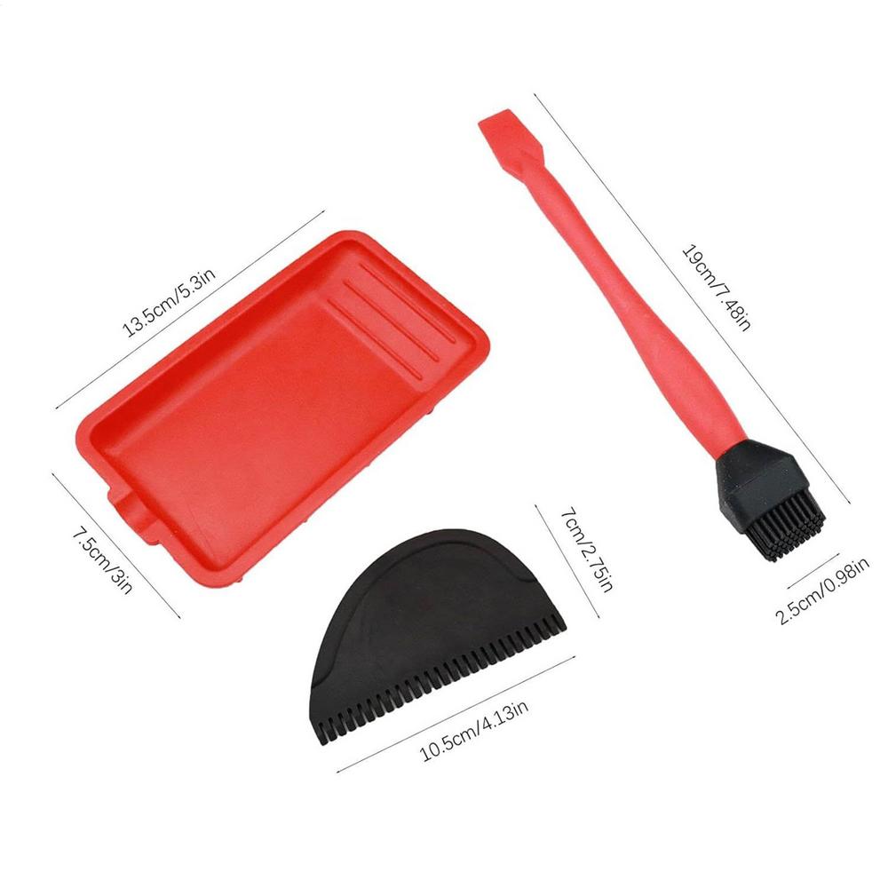 Wood Glue Roller Handheld Roller With Application Tray Portable Hand Tool Include Brush And Spreader Woodworking Gluing Kit красный