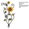 Weather Resistant Wall Ornament Metal Sunflower Bee Art, Rustic Flower Vine Hanging, Patio Fence Yard Decoration Indoor Outdoor Garden Decorative
