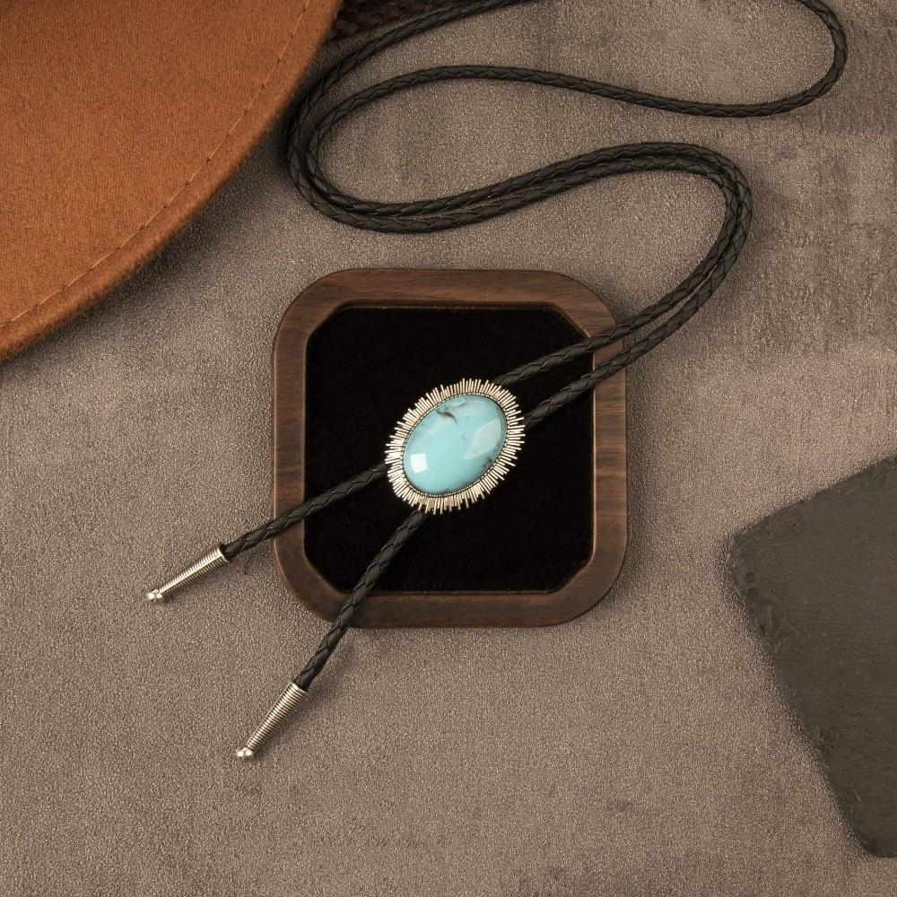 Braided Cowboy Necktie Adjustable Western Necklace Gift Bolo Tie Holiday Costume