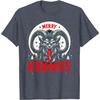 Krampus Graphic Tee Funny Merry Krampus Anti Santa Claus Print Casual Round Neck T-Shirt