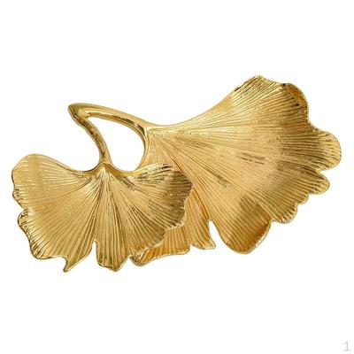 Necklace Trinkets Jewelry Holder Dish Ginkgo Leaf Shape Tray