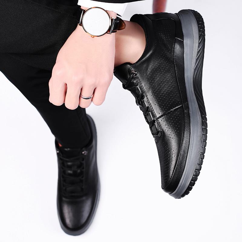 2024 Nová originální kůže Pánská obuv Móda Ležérní Tenisky Divoké ploché boty Lehká Prodyšná Neklouzavá deska Boty