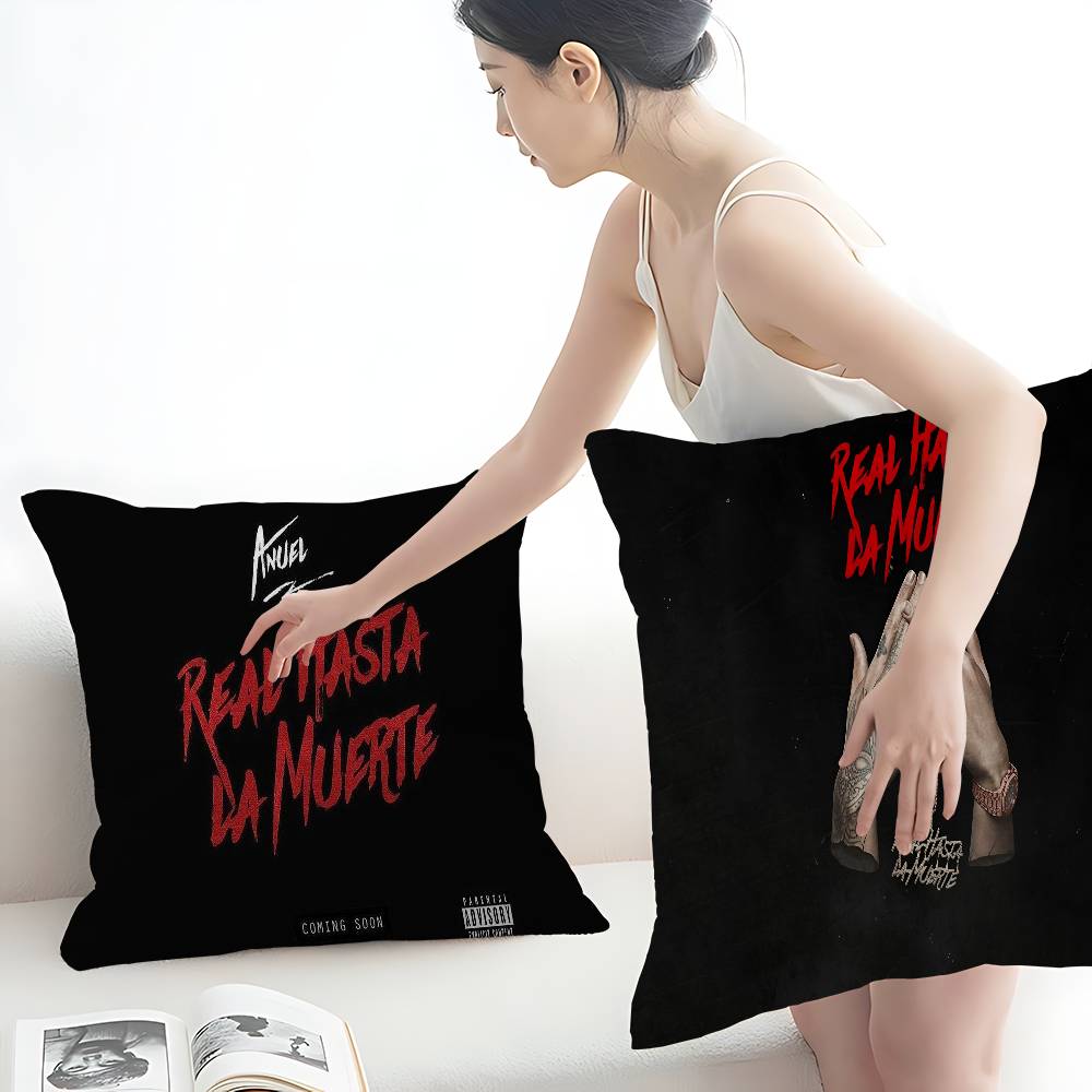 Rapper A-Anuel AA Cushion Cover Polyester Sofa Cushions Decorative Throw Pillows Home Decoration Pillowcover