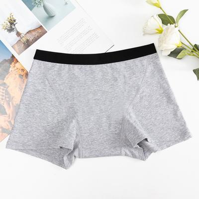 Women's Cotton Menstrual Briefs 4-Layer Leak-Proof Middle Waist Period Underwear Nighttime Absorbent Boyshorts for Heavy Flow Ladies Girls