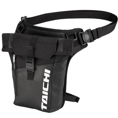 RS TAICHI Bike Waterproof Leg Bag Holster Bag Touring WP Leg Pouch RSB288 Unisex Adult BLACK/WHITE