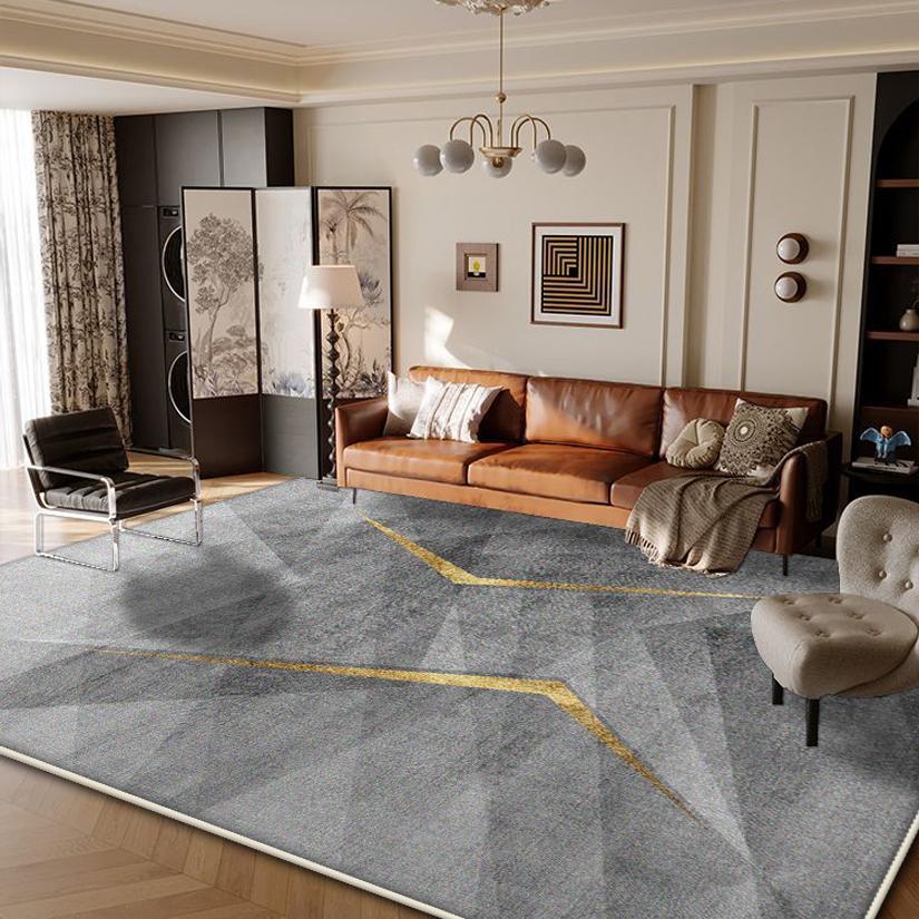 Nordic Geometric Carpet for Living Room Decoration Gery Large Carpets Home Decor Bedroom Kitchen Lounge Rug Nonslip Floor Mats