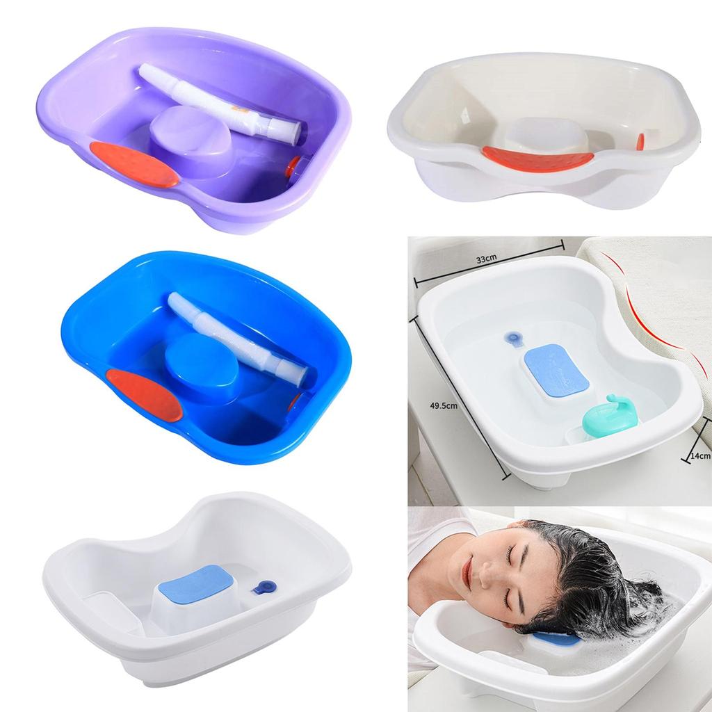 Bed Shampoo Basin Hair Wash Basin Wash Tray Neck Support for Elderly