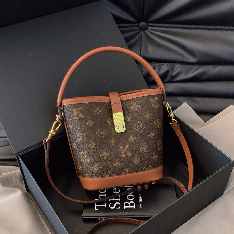 

Винтажная сумка-ведро с принтом 2025: Роскошная женская сумка кроссбоди и на плечо большой вместимости