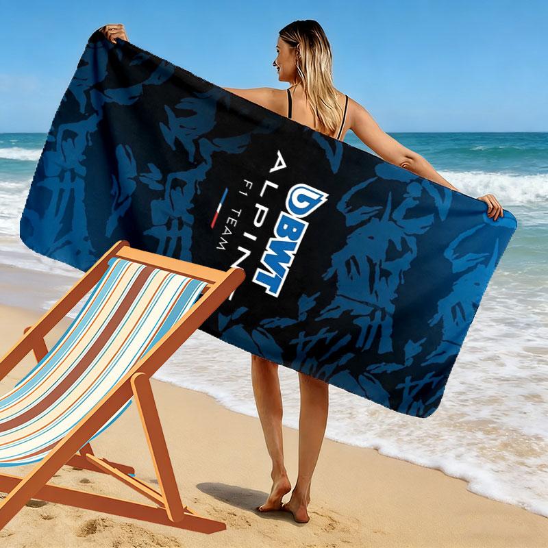 Asciugamano da Spiaggia Stampa Alpine F1, Asciugamano Grande Morbido Asciugatura Rapida per Spiaggia Campeggio Nuoto