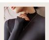Women's Stylish High-Neck Ruffled Long Sleeve Top - Slimming and Flattering for Autumn/Winter
