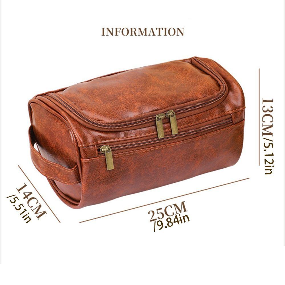 With Handle Cosmetic Storage Bag Waterproof Makeup Pouch Durable Men Toiletry Bag  Men