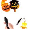 Light-Up Pumpkin Lantern Hand-Crank Stick - Halloween Decoration Toy for Kids