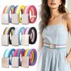 120cm Metel Buckle Belt Colorful Waistband Fashion Canvas Belt  Unisex
