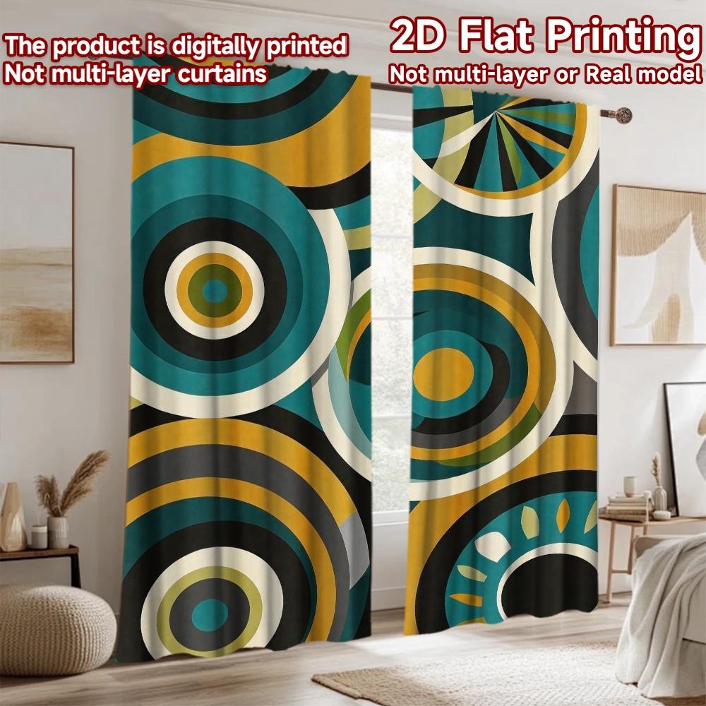 2D flat Photography Backdrop Tapestry Colorful Geometric Circles (2) 100% Polyester Anniversary Use for Suitable for