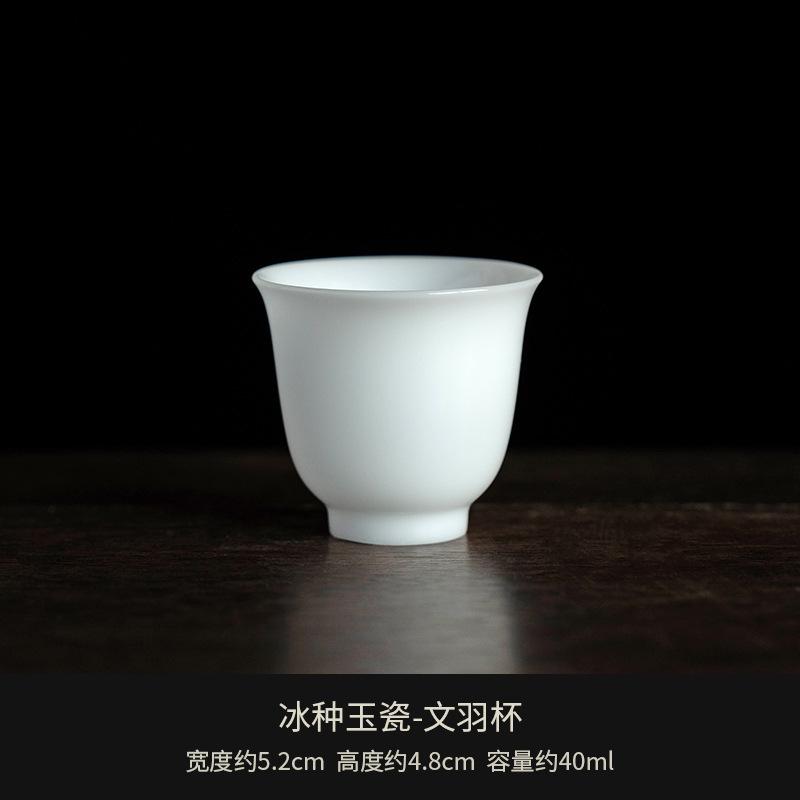 Small Tea Ice Jade Porcelain Tea Cup Ceramic Teacup BowlPuera Cups Gongfu Tea Supplies Teacups Ceremony Puera Beautiful Chinese