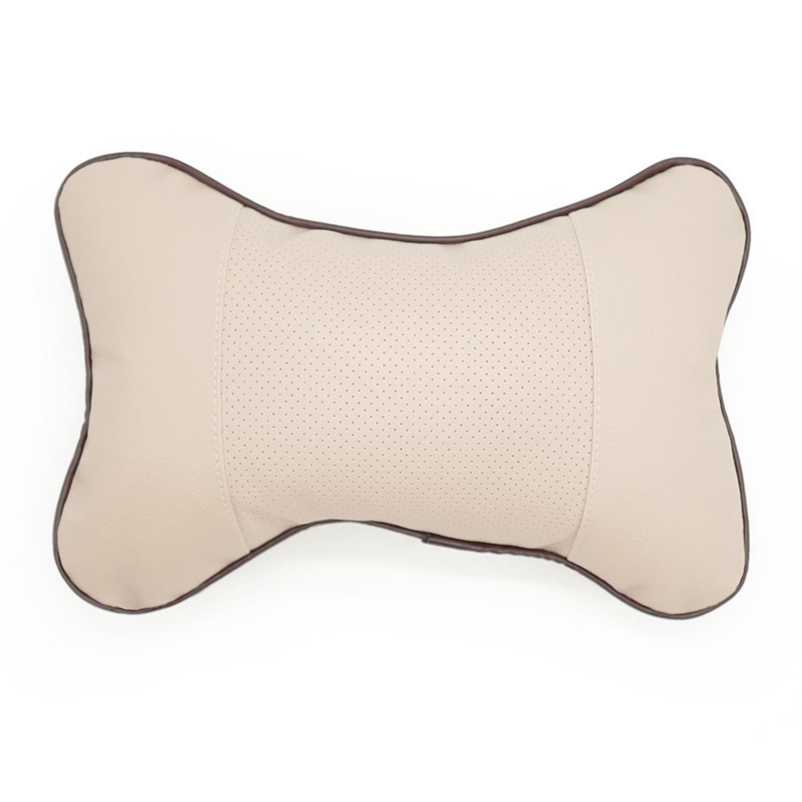 

Подушка для подголовника в автомобиль, поддержка шеи, искусственная кожа, хлопок с эффектом памяти, дышащая, мягкая, универсальная, подушка для шеи бежевый