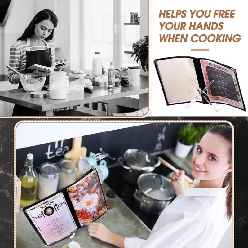 Clear Multifunctional Recipe Holder Shelf With Nonslip Design Perfect For Books Plates Cookbook Rack Home Decoration