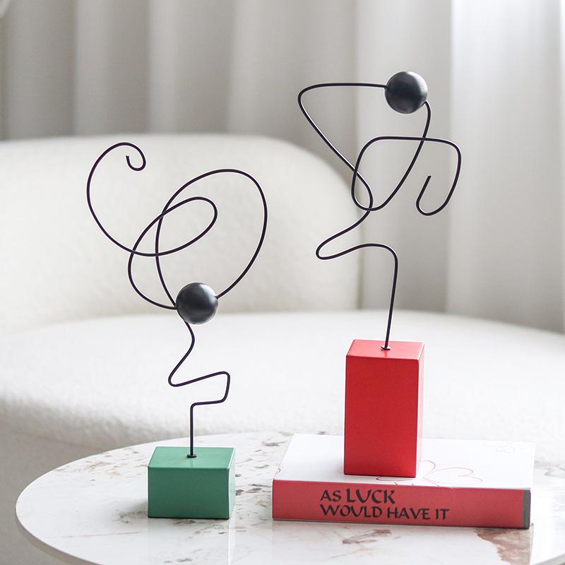 Geometric Irregular Twisted Line Ornaments Study Soft Decorations Creative Home Entrance Hotel Art Crafts