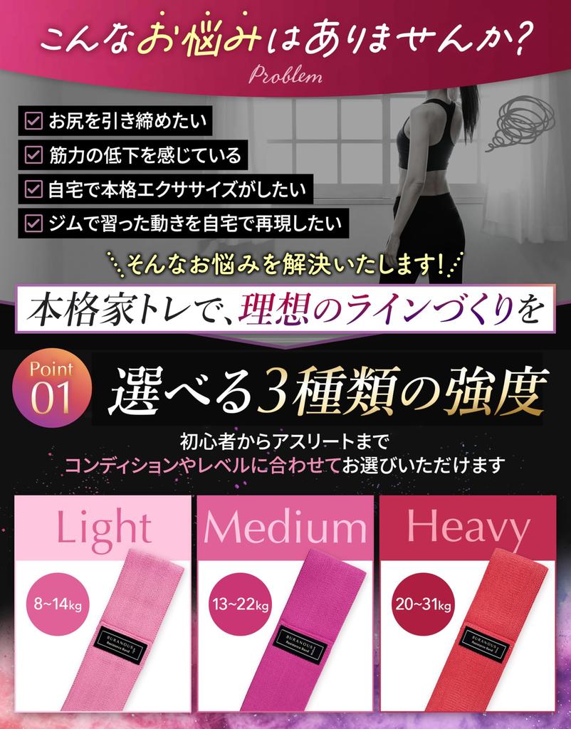 Favorite X Selectable Hip Band Exercise Band Training Band Training Focused On the BURANOUS [Influencer Intensity] [Home Hips] (Purple)