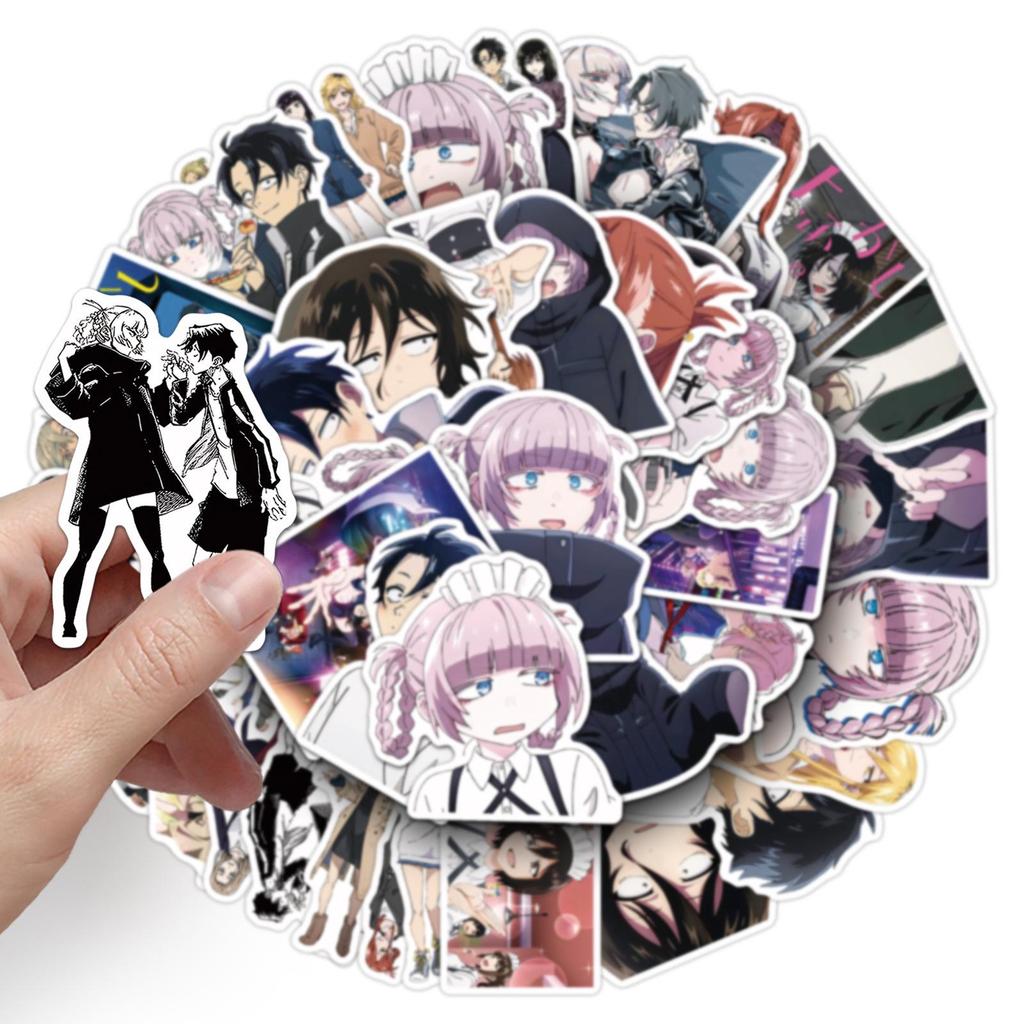 50-Piece Japanese Anime Graffiti Sticker Set for Phones, Computers, Refrigerators, and More